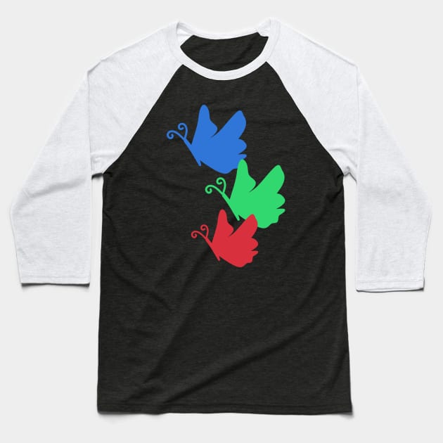 Butterfly Baseball T-Shirt by PingleRaj Creation